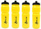 Water Bottle-Yellow- 4 Pack, Best Design, Leak-Free Lid, Environment-Friendly, Made of Best Material,Highly Durable, Suitable for Sports/Training.