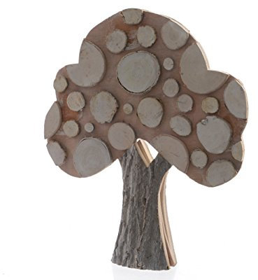 Baum Dekobaum Eichenholz Wanddeko Holz H 49 cm