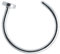 Soul-Cats Nasenpiercing Nasenring Fake Piercing Ring Hufeisen, Farbe: Silber;Durchmesser: 8 mm