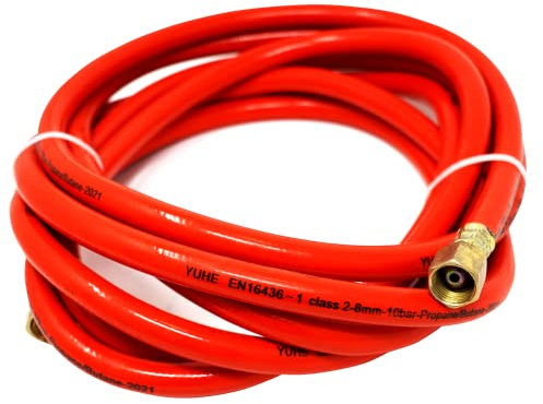 Dapetz Propane Butane Régulateur de Gaz Tuyau 5 Mètres avec Connecteurs