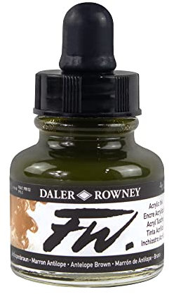 Daler - Rowney FW 29.5ml Art Bouteille d'encre acrylique - Antelope Marron