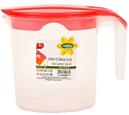 Quality Plastic 1 Litre Multi Purpose Jug with Lid in White