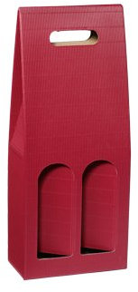 10 Stück Tragekarton Dekowell Bordeaux, Geschenkkarton (2 er)