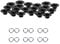 Trimming Shop 5mm Eyelet with Washers Durable Brass Grommets for DIY Leathercrafts, Sewing & Repair Clothing, Jackets, Scrapbooking, Handbag Decoration, Matte Black, 100pcs