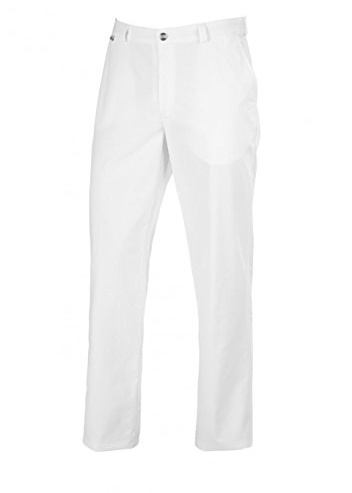 BP Med Trousers 1368-686-21 Herrenhose - Mischgewebe mit Stretch - 48% Baumwolle, 48% Polyester, 4% Elastolefin - Lange Passform - Größe: 44l - Farbe: weiß