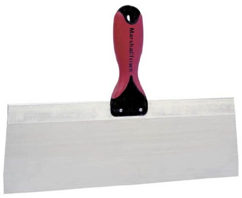 Marshalltown Stainless Steel Taping Knife, 30.5 cm, DuraSoft II Handle, 4512SD | Stainless Steel Blade Flexes for Feathering Without Taking a Set, Aluminum Backing, DuraSoft Handle, 12 x 3 Inch, 4512SD