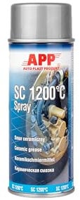 APP SC 1200 - Graisse céramique en spray à consistance pâteuse | Graisse haute température en bombe : -40°C à +1200°C | Graisse blanche - Prévention de la corrosion et du grippage | 400 ml