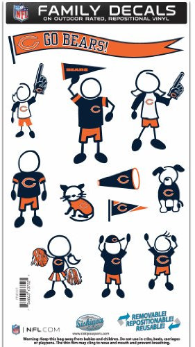 NFL Siskiyou Sports Fan Shop Chicago Bears Familien-Aufkleber-Set, Größe M, Team-Farbe