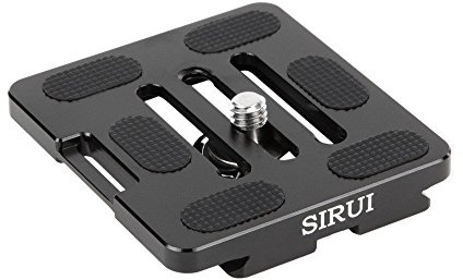 SIRUI TY-60X Schnellwechselplatte (54 x 60mm, 42g, Gurtöse) für SIRUI und Arca-Swiss schwarz