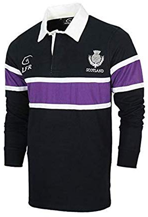 Langärmliges Rugby-Trikot mit Schottland-Distel - Blau - Klein