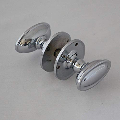 Chrome Edwardian Oval Door Knobs