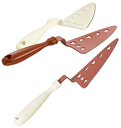 Brandani 54935 Abbracci Ass Acciaio Inox Antiaderente Colori 9 Pezzi Espositore, Bianco e Rosso