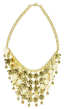 Boland 64476 - Halskette Belly-Dance, Gold, Mode-Schmuck, Kette, Bauch-Tänzerin, Wahrsagerin, Accessoire, Kostüm, Karneval, Mottoparty