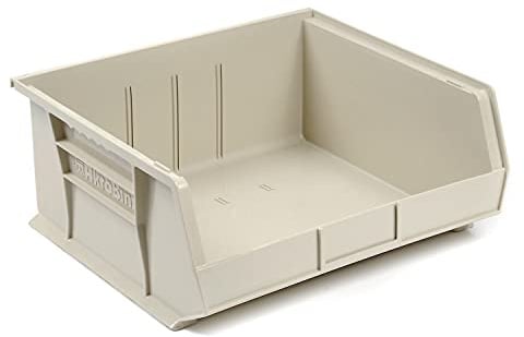 Akro-Mils 30250 Plastic Storage Stacking Hanging Akro Bin, 15-Inch by 16-Inch by 7-Inch, Stone, Case of 6