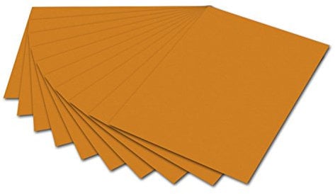 folia 6176 - Fotokarton Terracotta, 50 x 70 cm, 300 g/qm, 10 Bogen - zum Basteln und kreativen Gestalten von Karten, Fensterbildern und für Scrapbooking