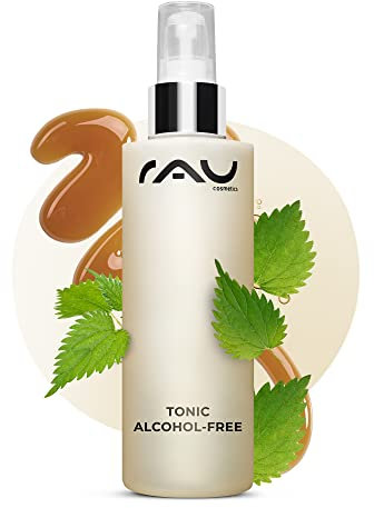 RAU Cosmetics Tonic alcohol-free 200 ml - Gesichtswasser mit Brennnessel-Extrakt - Gesichtsreinigung geeignet für Unreine Haut, Fettige Haut, Reife Haut - Toner mit Karamell & Milchsäure