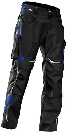 KÜBLER Workwear Pulsschlag Hose HIGH PSA 2 – Hose mit ergonomischer Linienführung und Knieschutztaschen schwarz/kbl.blau Gr. 56