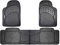 Goodyear GOD9023 1 Set di Tappetini in Gomma, 3 Pezzi con Ponte Ritagliabile, Nero (3Pcs)