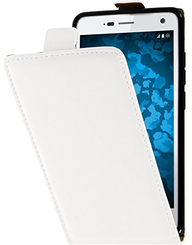 PhoneNatic Kunst-Lederhülle kompatibel mit ZTE Blade L3 - Flip-Case weiß Cover