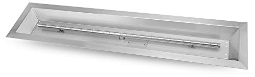 Stanbroil Sartén y quemador lineal de 30 x 6 pulgadas, acero inoxidable 304 de gas natural y propano para mesa de fuego exterior, BTU 54, 000 Max