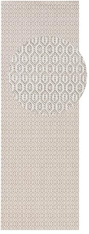 NORTHRUGS In- und Outdoor Teppich Coin 80x200cm - Wetterfest Modern Plain Allover Unifarben Design Läufer für Balkon Terrasse Garten Wintergarten Wohnzimmerteppich Wasserfest in Grau