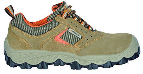 Cofra FW060-000.W45 NEW ADRIATIC S1 P SRC Sicherheitsschuhe, Beige/Orange, Größe 45