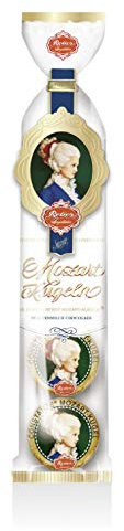 Feinste Reber Constanze Mozart-Kugel, 5er-Confiserie-Tüte, 100g, in Alpenmilch-Chocolade,frei von künstlichen Konservierungsstoffen, frei von Farbstoffen,frei von Palmfett,Made in Germany