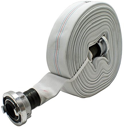 Stabilo-Sanitaer Bauschlauch C-Schlauch mit Storz Kupplung 2 Zoll 52mm 20m 10bar Industrieschlauch Gülleschlauch THW Feuerwehrschlauch Abwasserschlauch