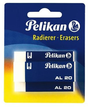 Pelikan 620112 Kunststoff-Radierer AL20, 3 Stück