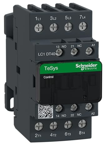 Schneider Electric TeSys Deca contactor,4P(4NO),AC-1,=440V 40A,48V AC 50/60Hz coil,LC1DT40E7
