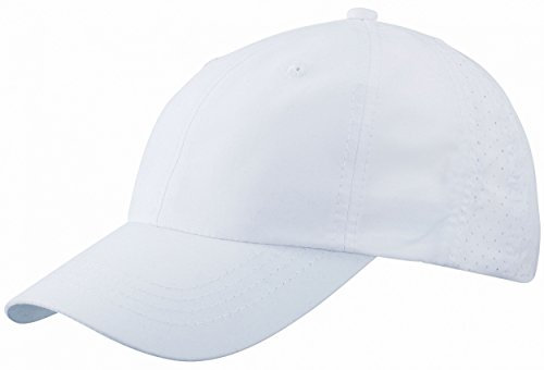 Myrtle Beach Uni Cap Laser Cut, White, One Size, MB6538 wh