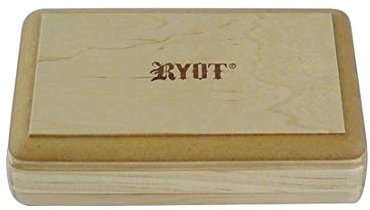 RYOT Scatola Superiore in Legno Naturale, 7,6 x 12,7 cm, Perfetta per setaccio, Rete monofilamento, Vassoio con Base in Vetro, Scheda di Preparazione, Cattura polline