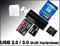 Micro SD SDHC Speicherkarten Lesegerät/Kartenleser USB 1.0/2.0/3.0 bis 32 GB in Schwarz
