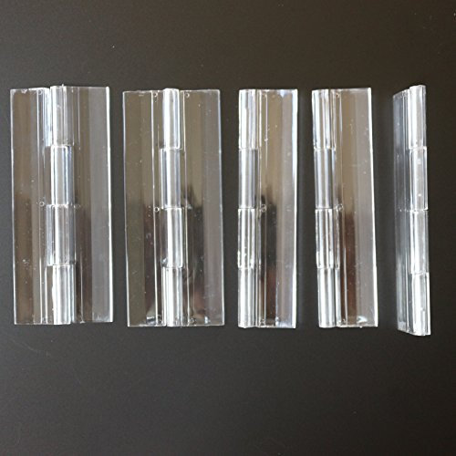 5 x Effacer Piano plastique acrylique de charnière 100mm