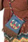 Wilbers NEU Tasche Hippie mit Peace-Symbol, jeansblau