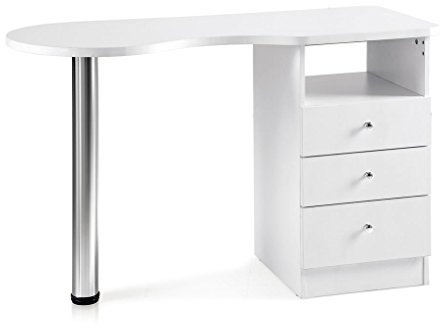 Urbanity Venus Large Professional Nail Station Salon Manicure Nail Polish Table Desk White