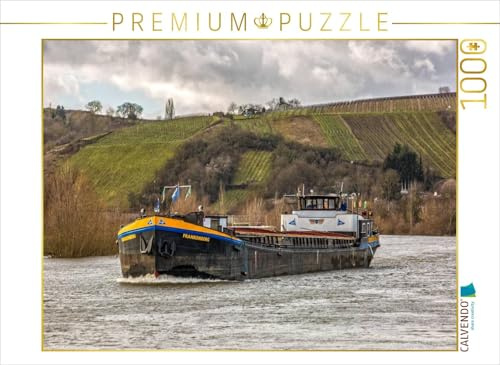 CALVENDO Puzzle Schiff auf dem Main bei Dettelbach 1000 Teile Puzzle quer | Lege-Größe cm Foto-Puzzle für glückliche Stunden