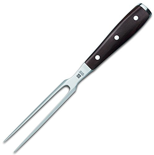 Wüsthof Fleischgabel, 16 cm, Ikon (4914/16), hochwertige Tranchiergabel, Edelstahl, rostfrei, Griff aus feinem Grenadill-Holz
