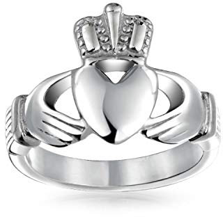 Bling Jewelry Bff Himmlisch Irish Friendship Paare Abschlussballise Claddagh Ring For Men For Freundin Silver Tone Edelstahl