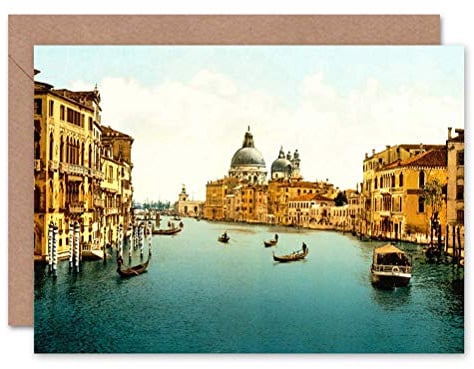 Wee Blue Coo Canale Grande Reisen Venedig Italien Stadtbild Vintage Geburtstagskarte