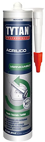 Silicone Sigillante Acrilico Verniciabile Edilizia Universale bianco 300ml TYTAN