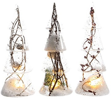 LED Tannenbaum Kaemingk Grün batteriebetrieben Innenbereich 35 cm Durchmesser, 35 cm Höhe