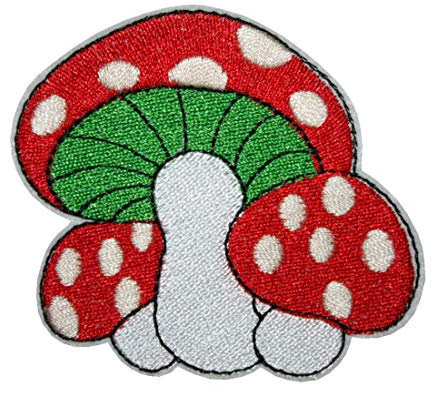 Aufnäher Bügelbild Aufbügler Pilz 80x67 mm (1094)