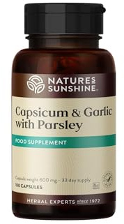 Nature's Sunshine Capsicum & Garlic with Parsley - 100 Capsules