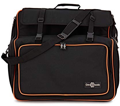 Gear4Music Deluxe-Tasche für Akkordeons mit 37 Tasten und 96 Bässen | Strapazierfähige 15mm Polsterung, verstellbare gepolsterte Gurte, abnehmbarer Schultergurt, Zubehörtasche