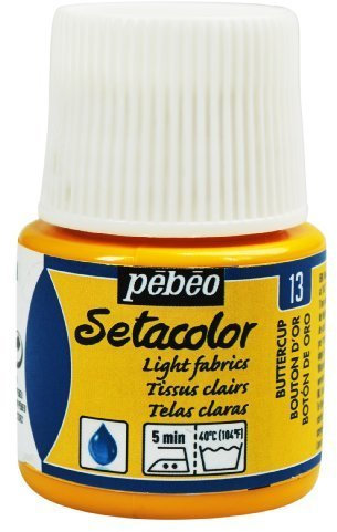 Pebeo Setacolor Flacon de peinture pour tissu 45 ml | Gamme de couleurs pour tissus clairs
