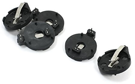 sourcing map 5Pcs Plastic Shell /2025/2016 Button Battery Holder Socket