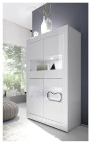 LC spa Vitrine Basic 4 Portes 102 x 162 x 43 cm Blanc Brillant