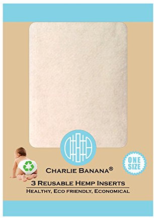 Charlie Banana Wiederverwendbare Hanfeinlagen, Größe 1, klein, 3-teilig, 889482
