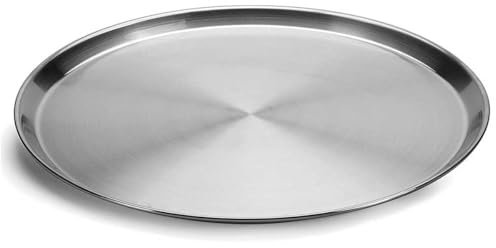DEL – Serviertablett rund – Edelstahl, Stahl, silber, Ø 36 cm